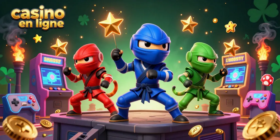 Vivez l'expérience captivante des jeux de casino en ligne avec cette illustration dynamique, réunissant des personnages colorés qui jouent en toute convivialité.