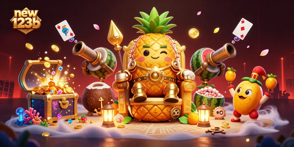 Experience exciting gameplay at new123b with vibrant casino elements and thrilling characters in an underwater treasure scene.