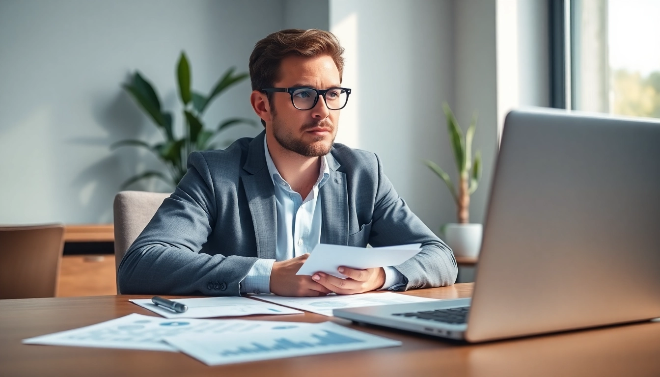 Understanding debt collection uk strategies with an advisor in a modern office setting.