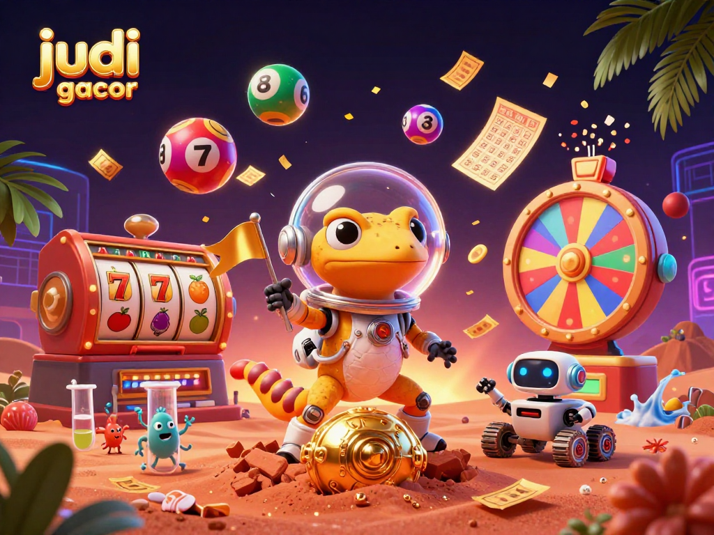 Menangkan judi online gacor dengan gecko Mars yang menemukan kasino emas di pasir merah Mars.