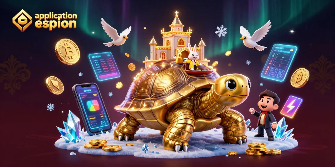 Application espion surveille les jeux au casino avec des éléments ludiques et des pièces d'or volantes.