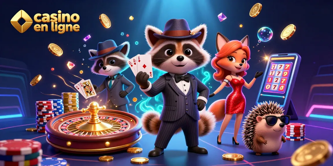 Vibrez avec les jeux de casino en ligne au milieu de personnages enjoués et de récompenses scintillantes.