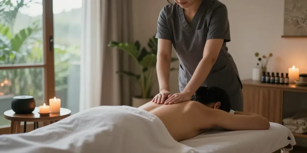 Experience relaxing 용인출장마사지 in a serene home spa atmosphere.