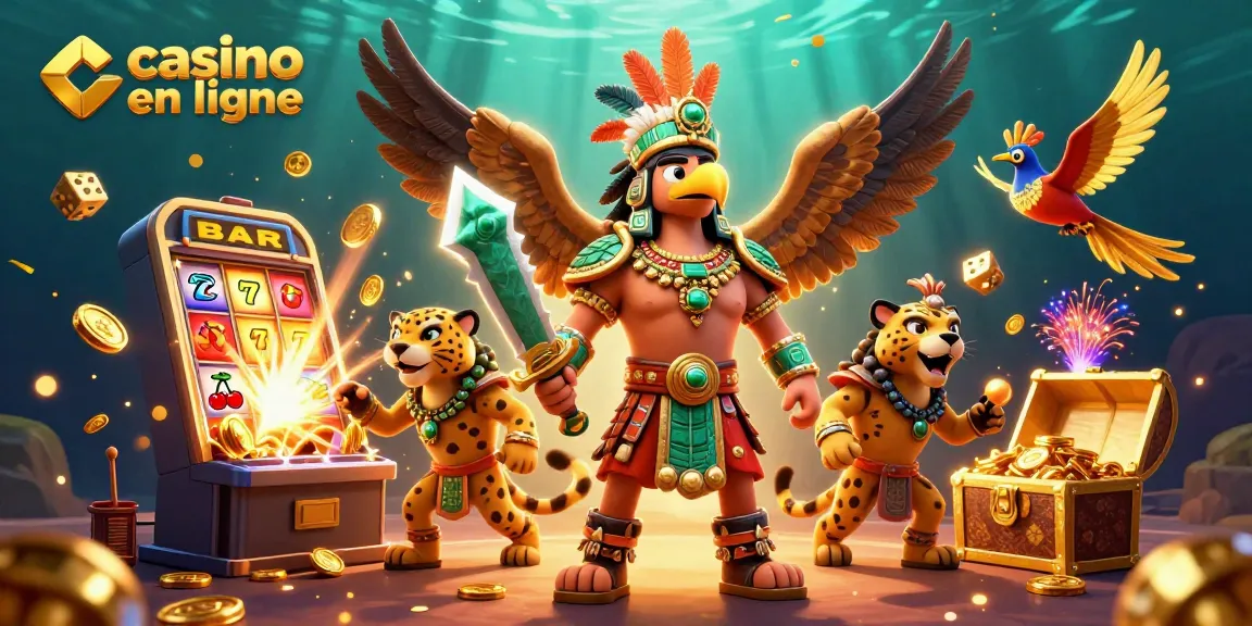 Gagnez des jackpots au casino en ligne avec des machines à sous colorées et des personnages animés.