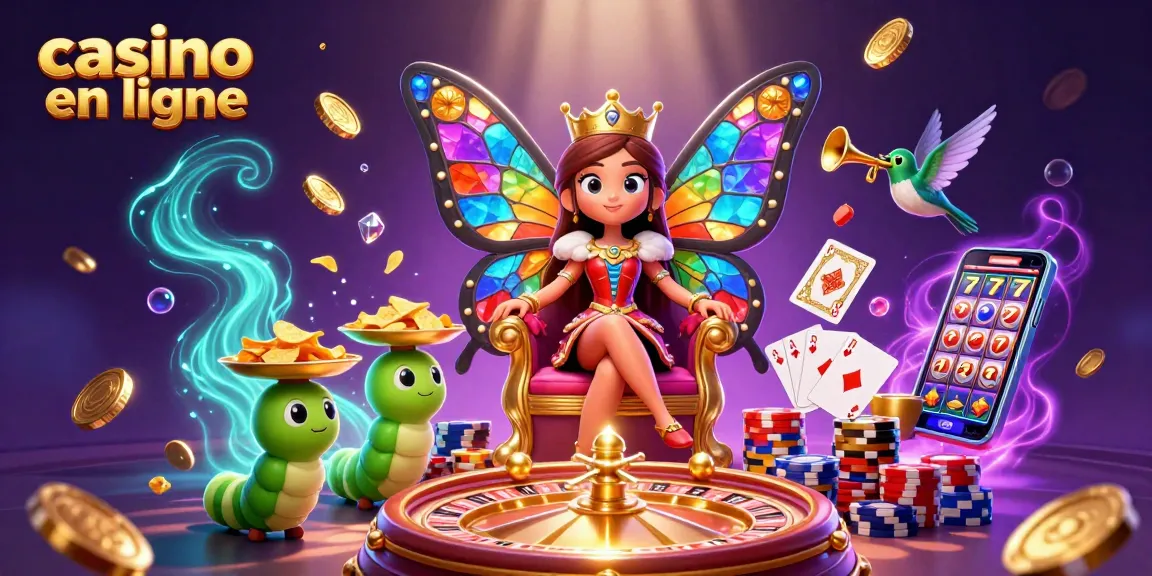 Vivez l'expérience de casino en ligne avec des décorations riches et des personnages animés autour des jeux.