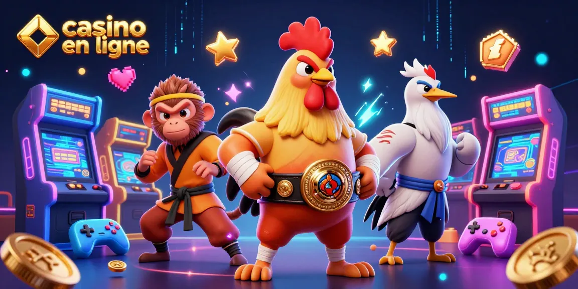 Jeux captivants au casino en ligne avec un coq thaï, un singe Shaolin et un maître grue.