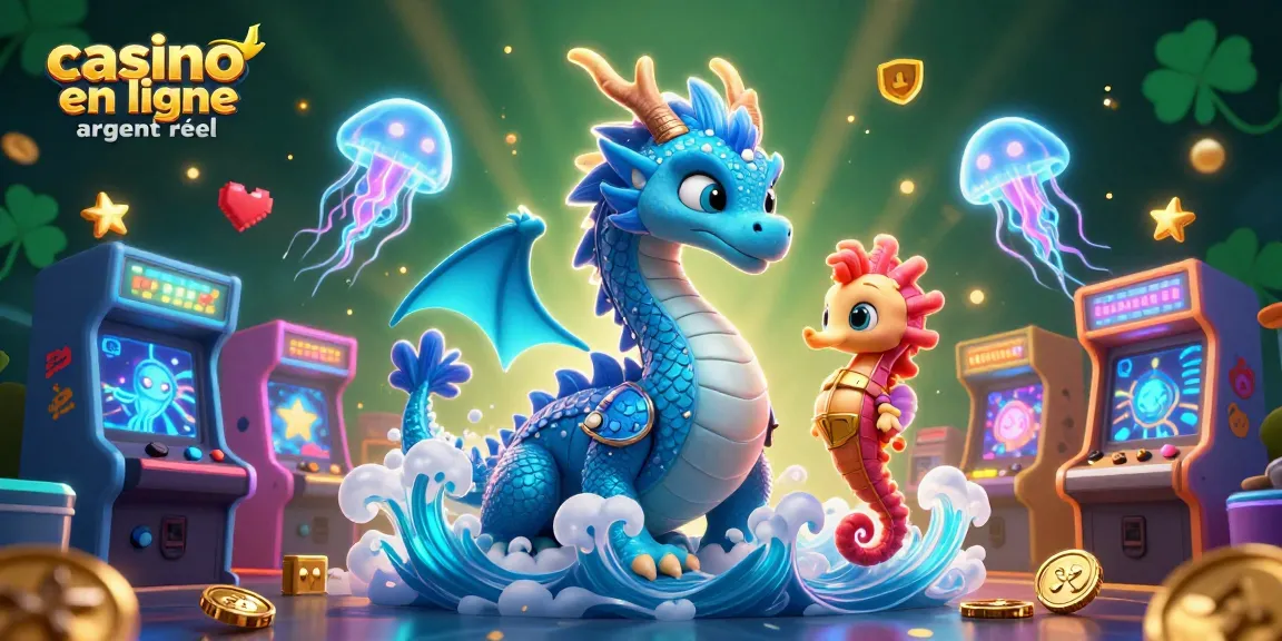 Jouez à des jeux captivants dans un casino en ligne argent réel avec des dragons et des créatures marines.