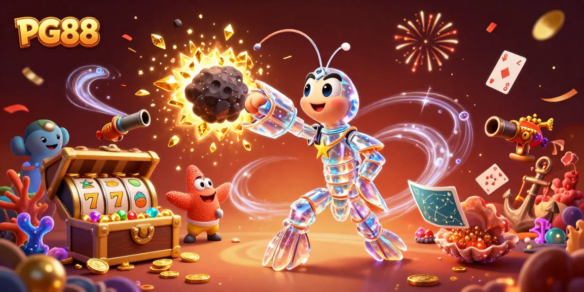 Experience PG88's vibrant gaming universe with explosive treasure and interactive casino elements.