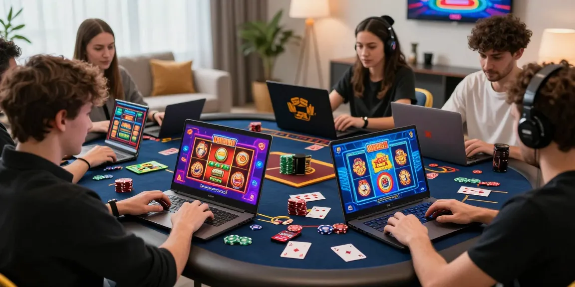 Engaging gaming scene of UK players enjoying credit card casinos at home on devices, showcasing exciting games and vibrant atmosphere, https://scoarch.org.uk