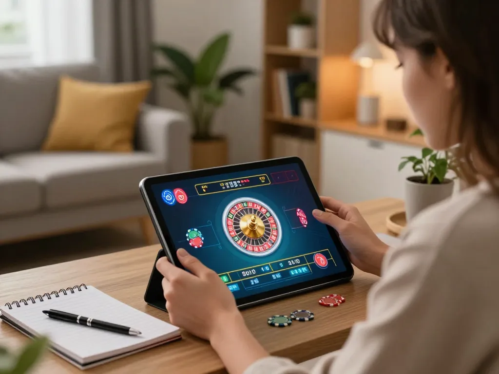 Play roulette online at dn88 with a player strategizing in the comfort of home.