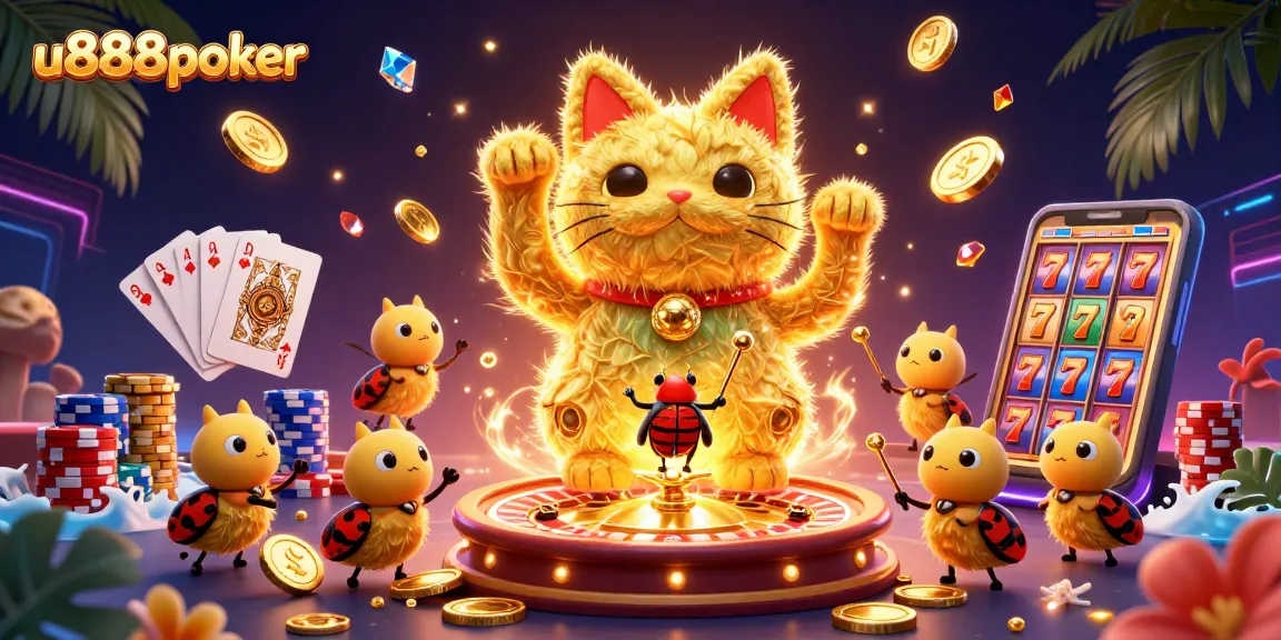 Experience the excitement of u888poker with golden fireflies and casino treasures