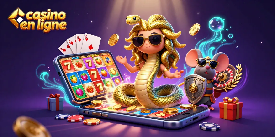 Gagnez avec la magie des jeux de casino en ligne, Méduse et un guerrier dans une scène captivante.