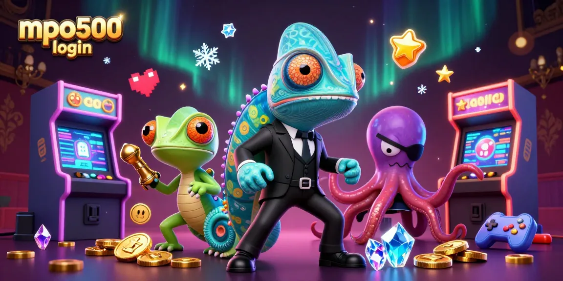 Experience mpo500 login with a vibrant scene of characters and casino elements in dynamic action.