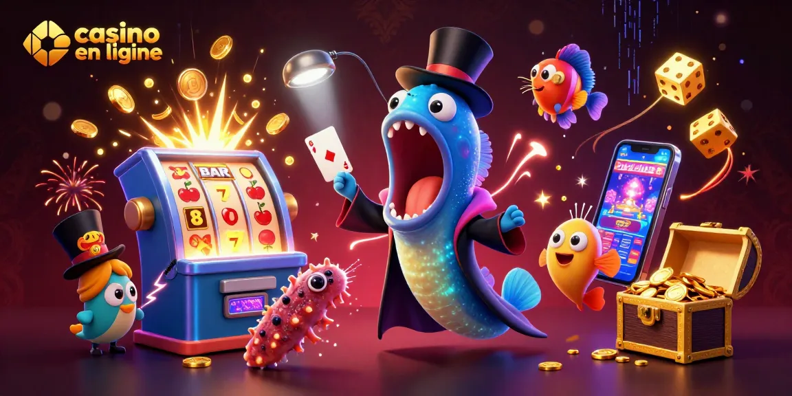 Plongez dans l'univers captivant du casino en ligne avec cette scène magique et animée.
