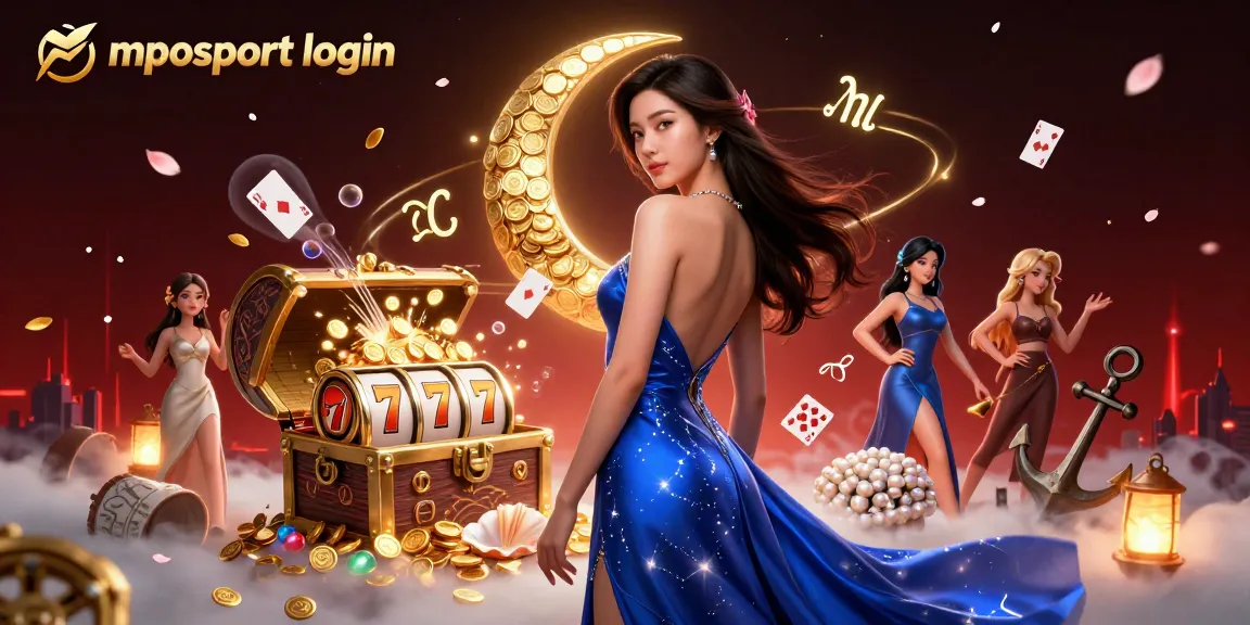 Experience mposport login with captivating visuals of slots and casino gaming elements.