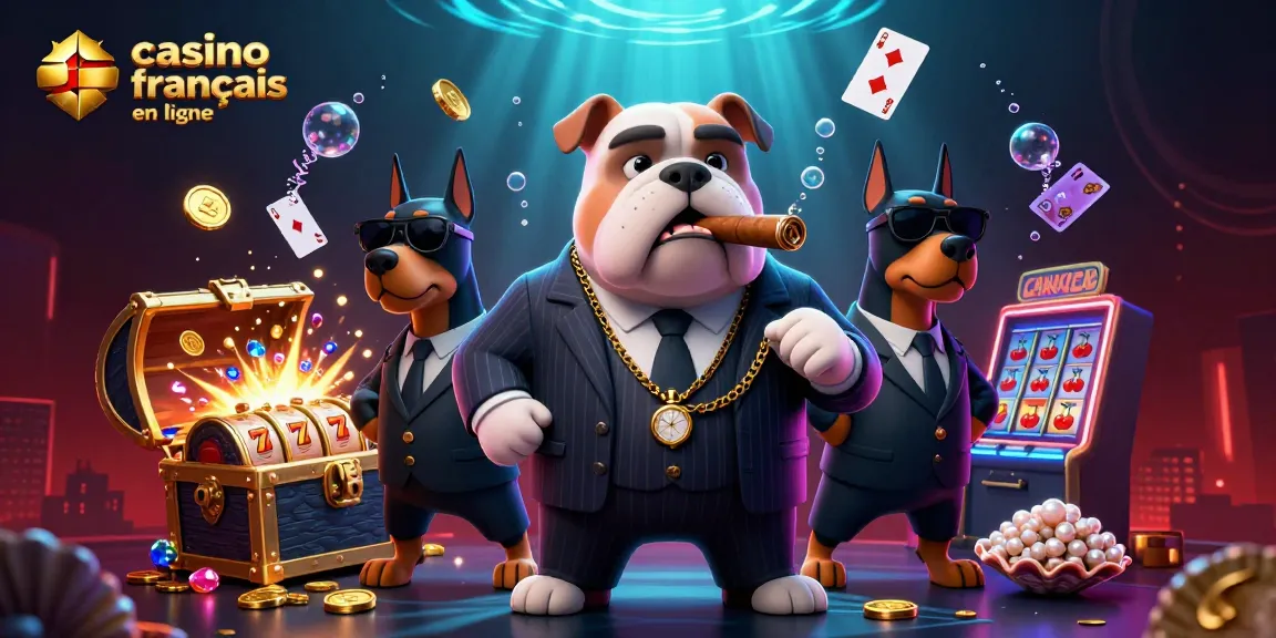 Gagnez avec le casino français en ligne et découvrez une scène animée de jeux et de récompenses.