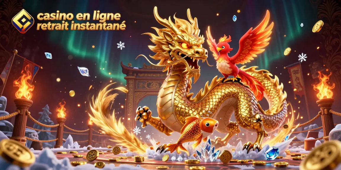 Découvrez les avantages du casino en ligne retrait instantané avec un dragon doré et un phoenix en vol