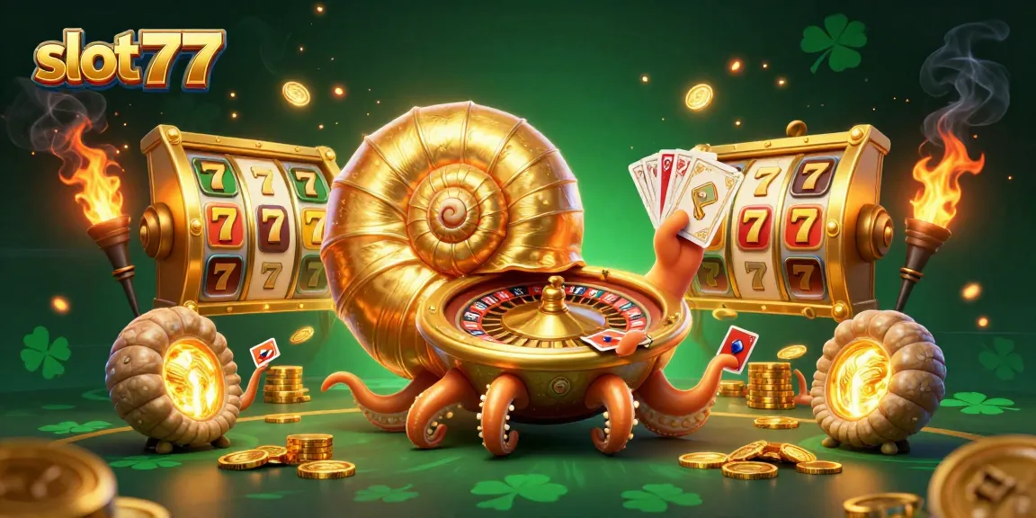 Experience thrilling wins at slot777 with an ancient nautilus roulette wheel and vibrant jackpot imagery.