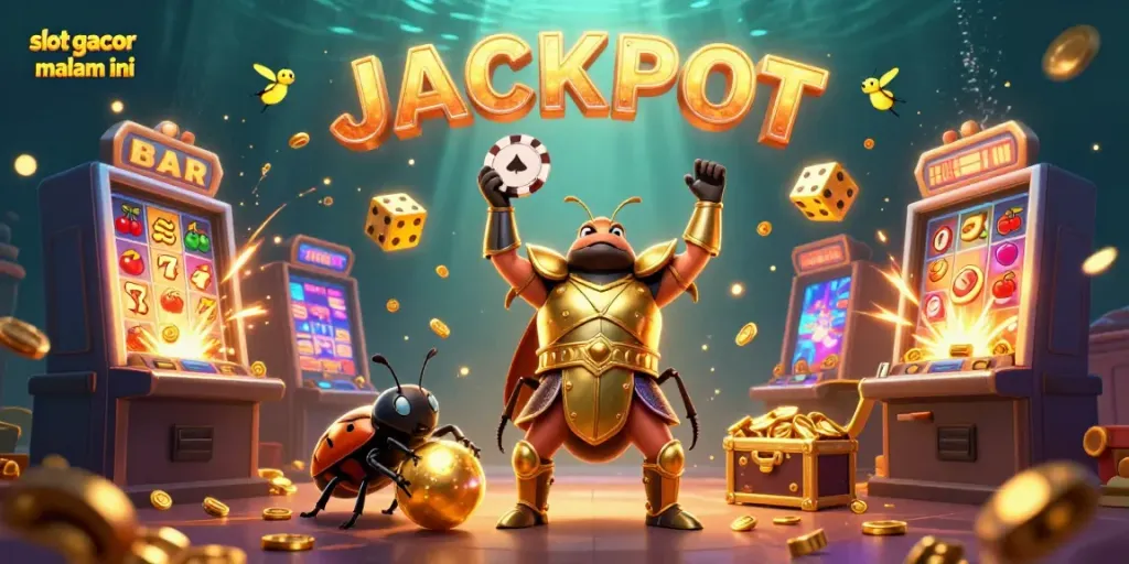 Menangkan slot gacor malam ini dengan karakter lucu dalam ilustrasi kasino yang kaya visual.