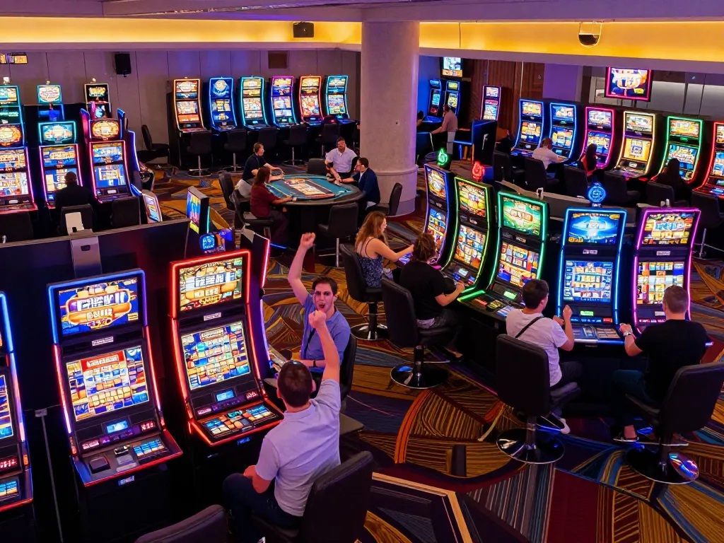 Experience the thrill of winning at 58win's exciting slot machines in a vibrant casino environment