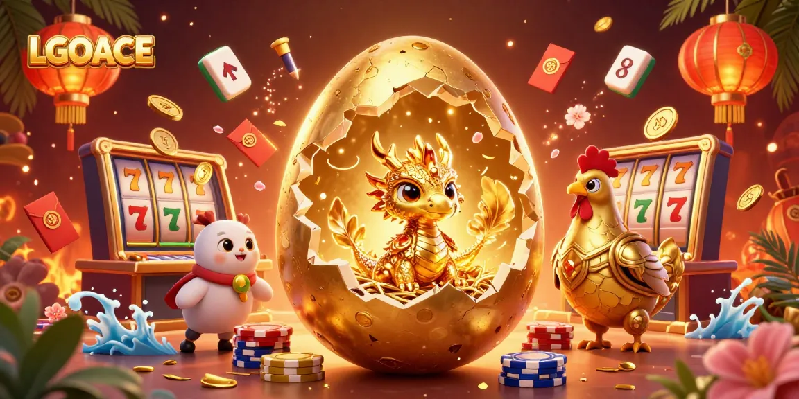 LGOACE unveils a dazzling scene of a golden dragon and poker chips in an exciting casino adventure.