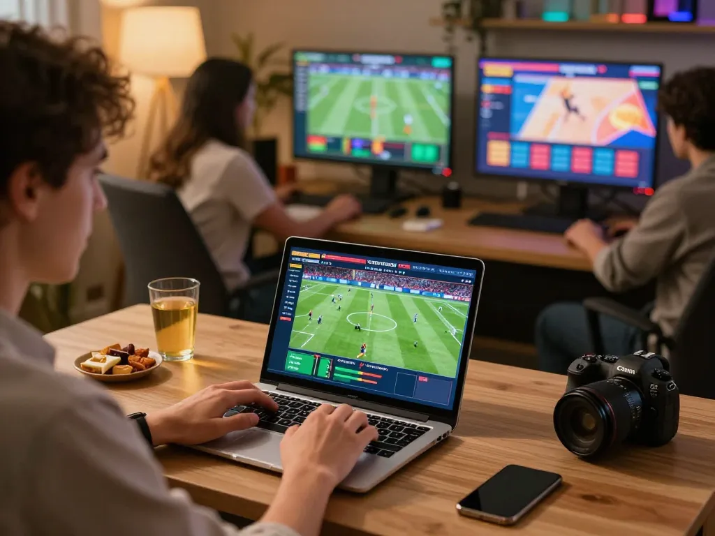Person interacting with DH88 online sports betting platform, creating dynamic betting opportunities.