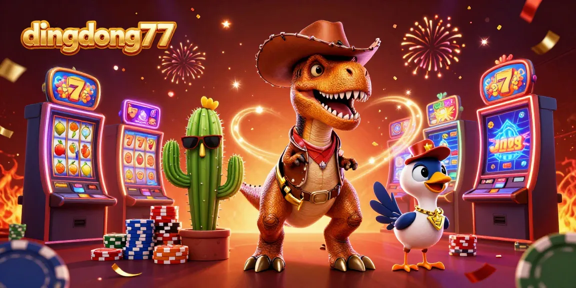 Dive into the excitement of dingdong77 with engaging slot reels, vibrant characters, and thrilling casino moments.