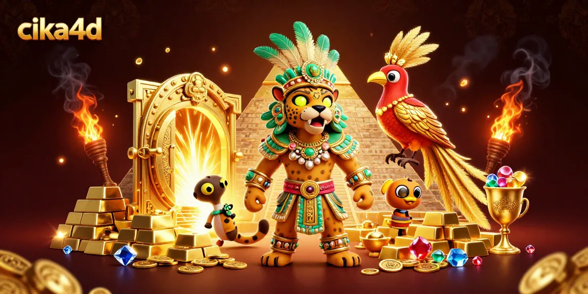 Experience thrilling wins with cika4d alongside a Mayan jaguar priest and treasures.
