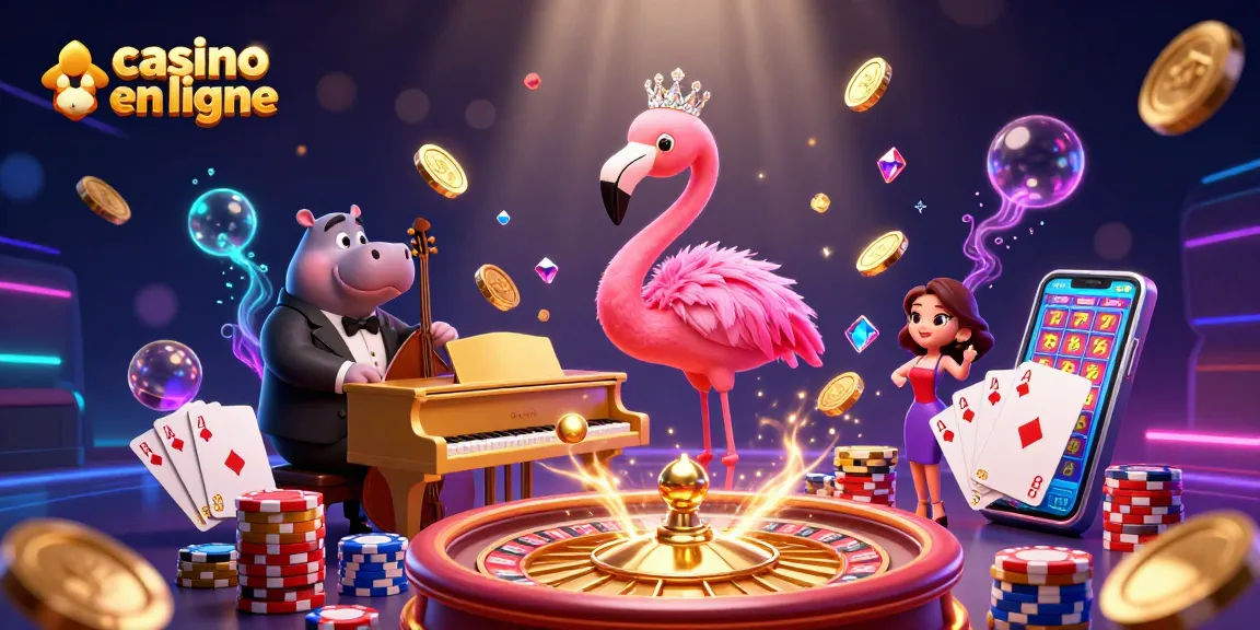 Profitez d'un casino en ligne coloré avec des chanteurs et des éléments de jeu dynamiques.