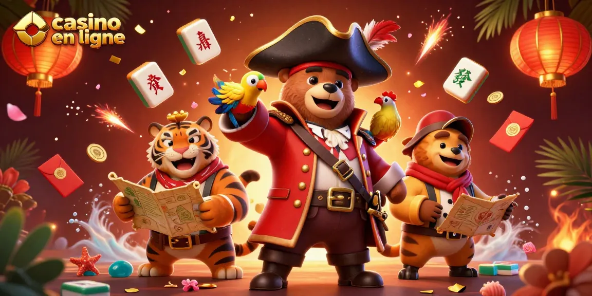 Découvrez les aventures au casino en ligne avec un ours pirate et son tigre fidèle.