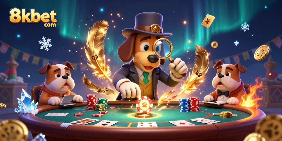 Join 8xbet com for thrilling poker adventures with detective hints and treasures in a dynamic gambling scene.