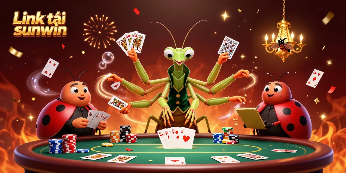 Engage in action with Link tải sunwin as a vibrant mantis card sharp deals winning hands amidst a festive gambling atmosphere.