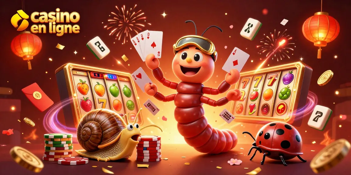 Découvrez le casino en ligne avec un incroyable croupier mille-pattes, des cartes et des jetons !