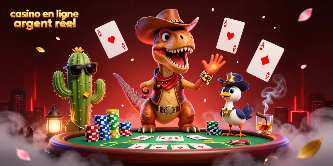 Faites l’expérience du mystère et de l'excitation au casino en ligne argent réel avec un T-Rex et des amis.