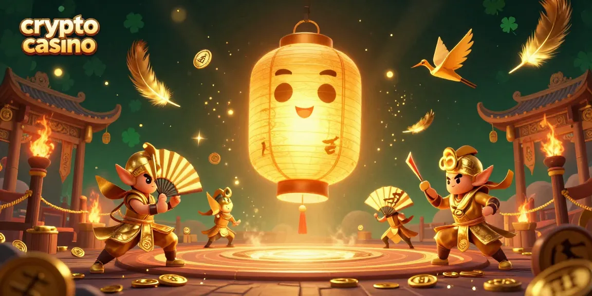 Profitez d'un casino crypto immersif, avec des personnages en action et des symboles chanceux.