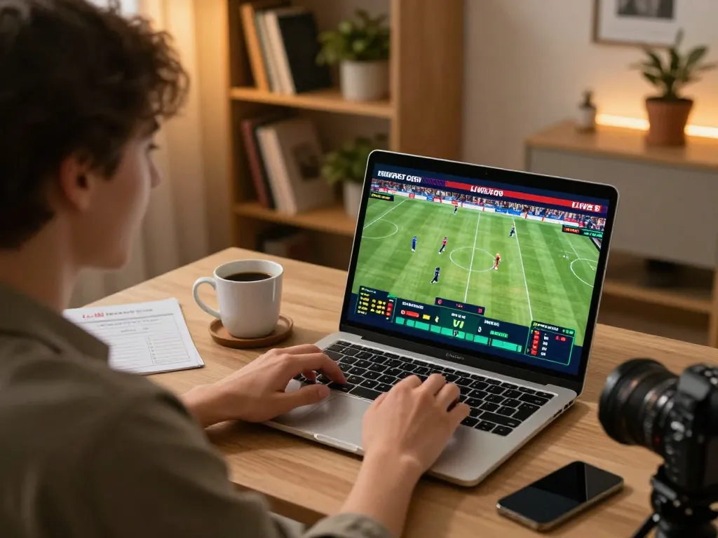 Excited bettor analyzing live odds on Bongdallu during World Cup 2026.