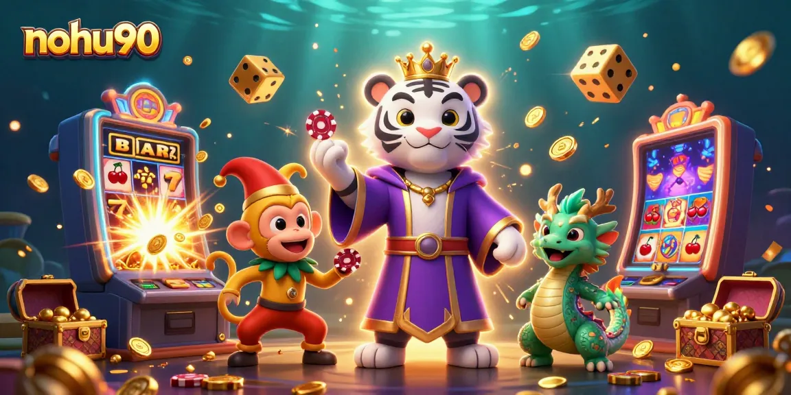 Experience thrilling gaming at nohu90 with vibrant slot machines and lively characters.