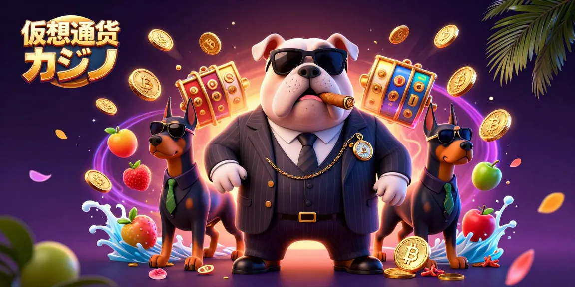 仮想通貨カジノで豪華な特典を持つキャラクターたちが賑やかに楽しむシーン