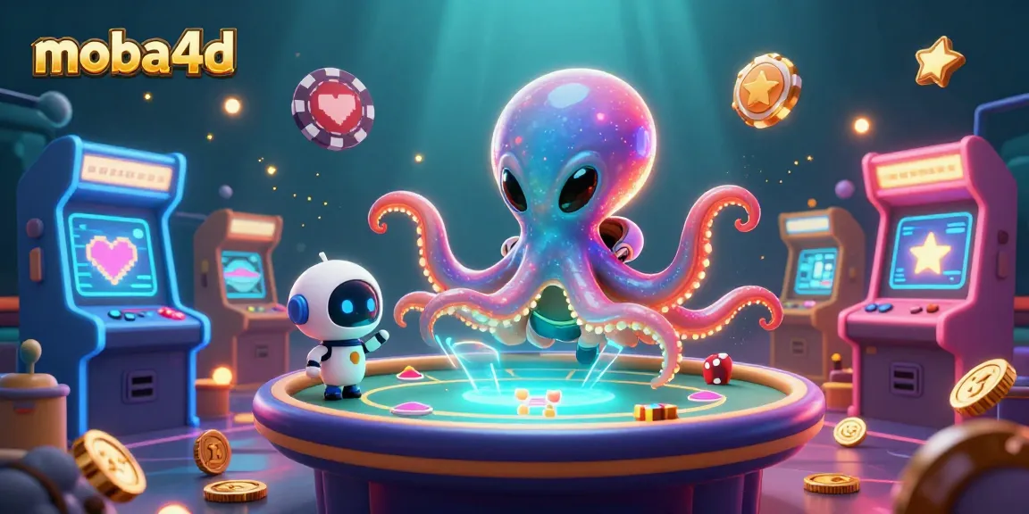 Experience exciting poker with moba4d in a vibrant alien-themed casino.