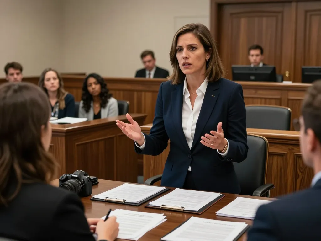 Tampa criminal defense lawyer passionately advocating in a courtroom