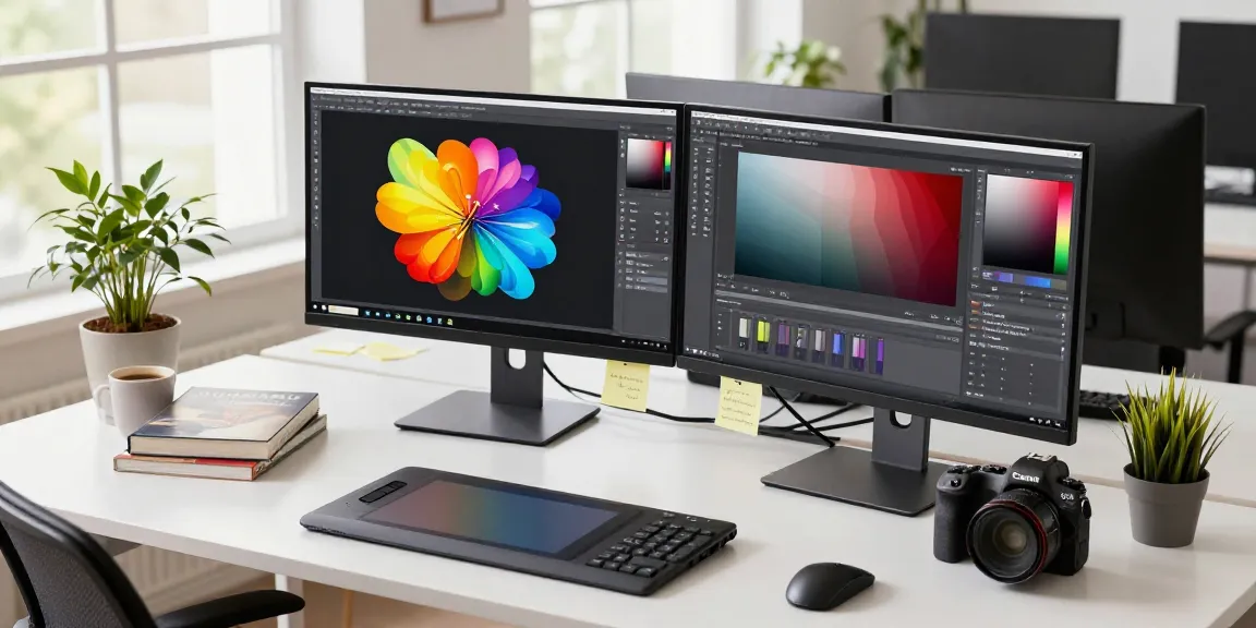 A professional using a screenshot tool 截图工具 in a modern office, showcasing efficient design workflows and creativity.