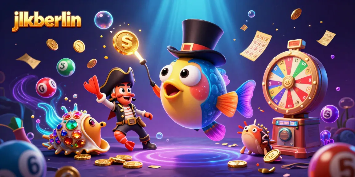jlkberlin showcases a vibrant scene of an anglerfish attracting golden coins and players winning big.