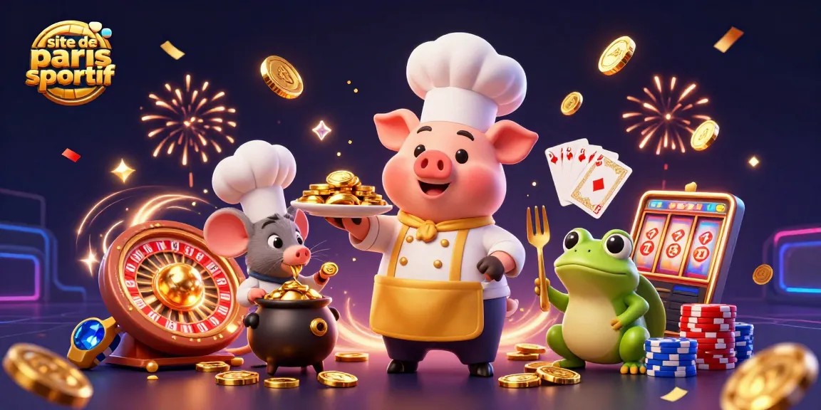 Le site de paris sportif propose un chef cartoon et un critique avec des éléments de casino dynamiques.