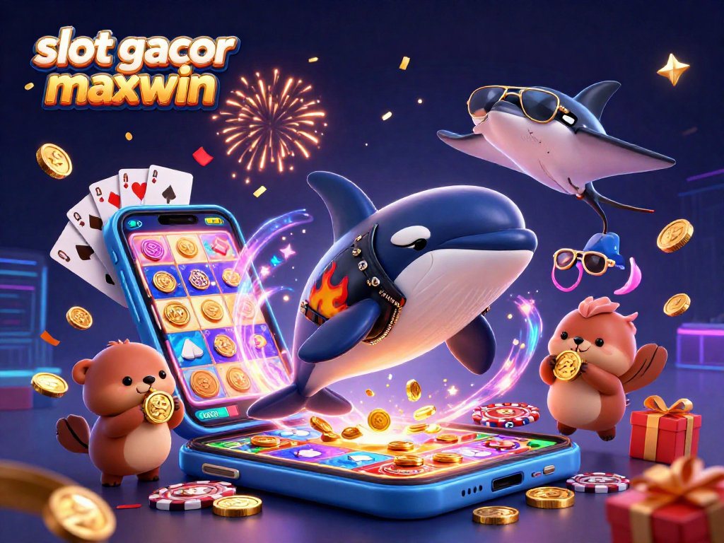 Menangkan slot gacor maxwin dengan orca berjaket kulit dan ikan pari penuh gaya di kasino digital.