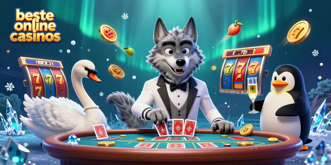 Experience the excitement at beste online casinos with animated characters and slot game action.