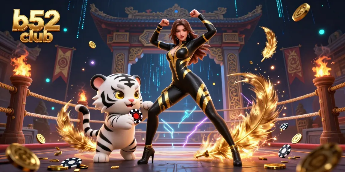 Engage with thrilling casino action at b52 club with a vibrant 3D illustration of gaming excitement.