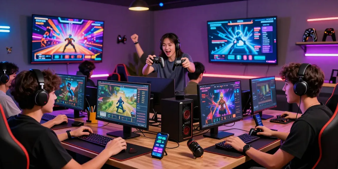 Exciting gaming scene featuring players enjoying MBM娛樂 online platform with cheerful atmosphere.