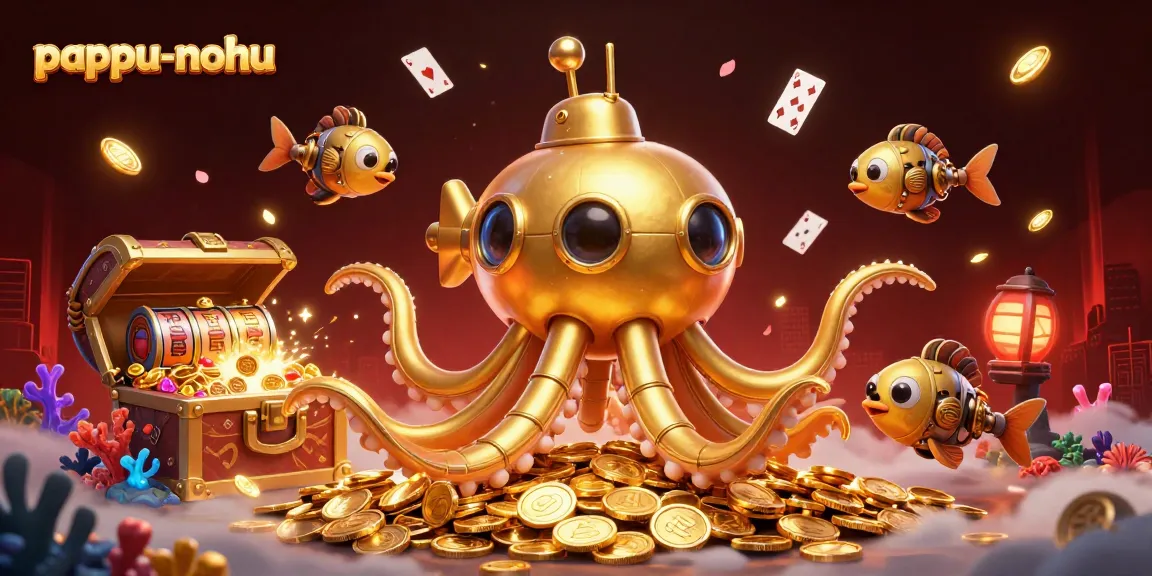 Pappu-nohu game features captivating characters in a dynamic underwater casino scene, enhancing your online gaming experience.