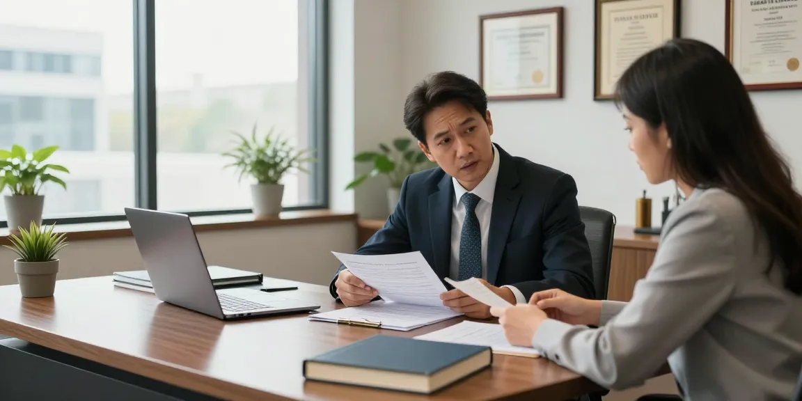Philadelphia Employment Lawyer consulting a client in a modern law office.