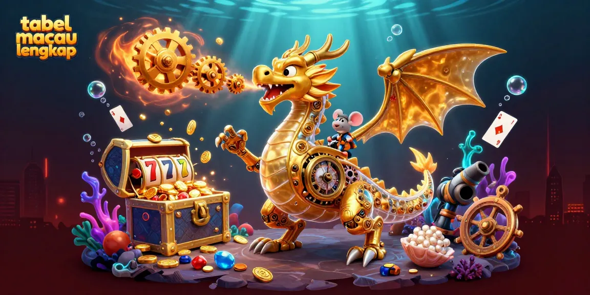 Experience thrilling fun with tabel macau lengkap in this immersive 3D casino illustration featuring games and excitement.